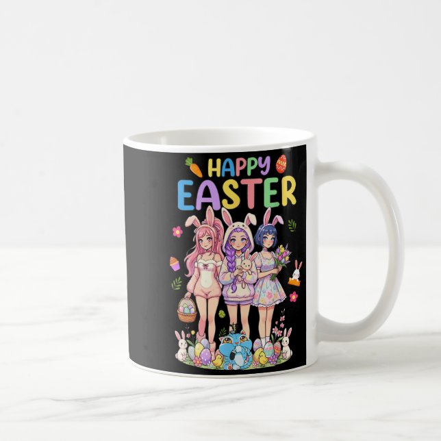 Caneca De Café Feliz Dia de Páscoa Fofo Chibi Kpop Engraçado (Direita)