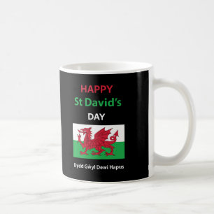 Caneca De Café Feliz Dia de São Davi Dydd Gŵyl Dewi Hapus