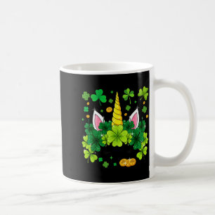 Caneca De Café Feliz Dia de São Patrício Unicórnio Rosto Trevo Ir