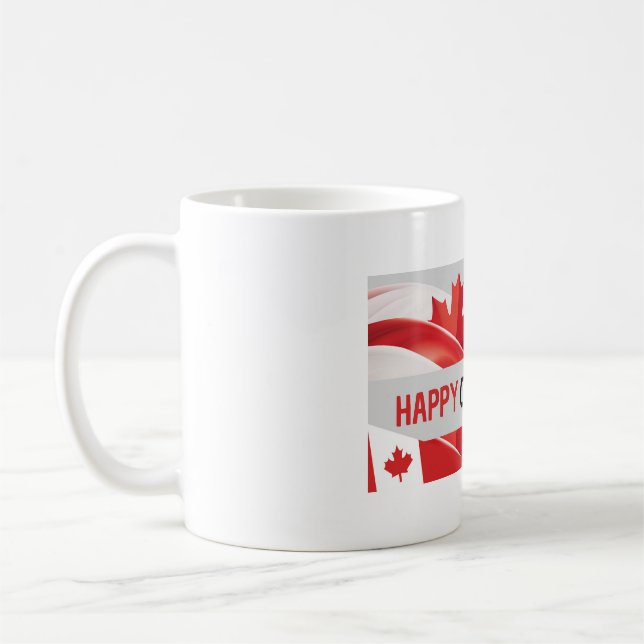 Caneca De Café Feliz Dia do Canadá, 11 de julho Mug rua. (Esquerda)