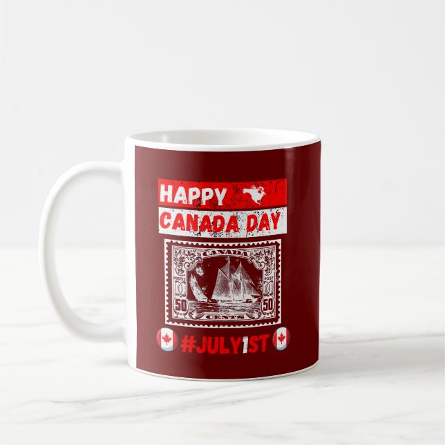 Caneca De Café Feliz dia do Canadá 1 de julho, rua (Esquerda)