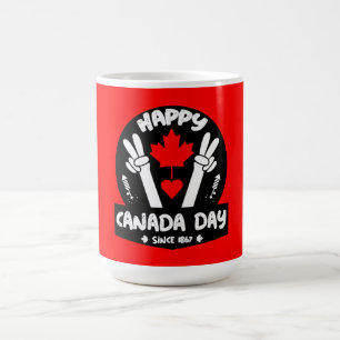 Caneca De Café Feliz Dia do Canadá em 1 de julho