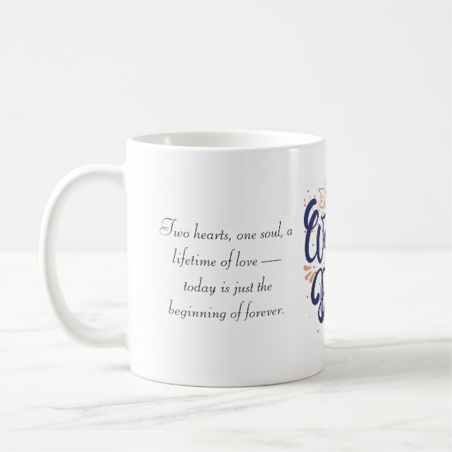 Caneca De Café Feliz Dia do Casamento Tote Bag - Presente Românti (Esquerda)