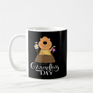 Caneca De Café Feliz Dia do Groundhog 2021 Homens Felizes do Grou