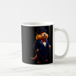 Caneca De Café Feliz Dia do Groundhog 2026 Groundhog Cavalheiro C