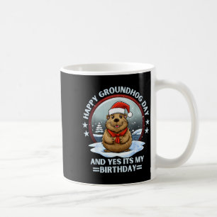 Caneca De Café Feliz Dia do Groundhog E Sim É Meu Aniversário Gro