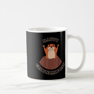 Caneca De Café Feliz Dia do Groundhog Funny Groundhog Woodchuck A