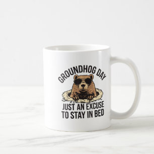 Caneca De Café Feliz Dia do Groundhog Woodchuck Animal Amante do 