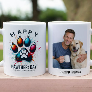 Caneca De Café Feliz Dia do Pai de Patas Aquarela Cachorro Pai