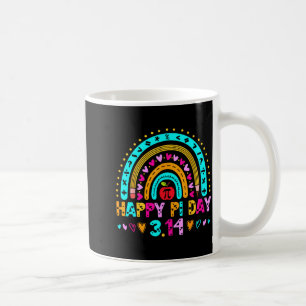 Caneca De Café Feliz Dia do Pi Arco-íris 3.14 Número Pi Professor