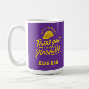 Caneca De Café Feliz Dia do Trabalho Obrigado pelo Trabalho Duro