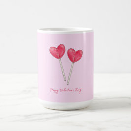 Caneca De Café Feliz dia dos namorados Doce coração de pirulito