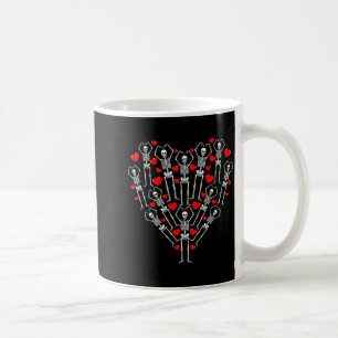 Caneca De Café Feliz Dia dos Namorados Esqueleto Divertido Coraçã