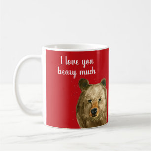 Caneca De Café Feliz Dia dos Namorados Eu amo você muito ursament