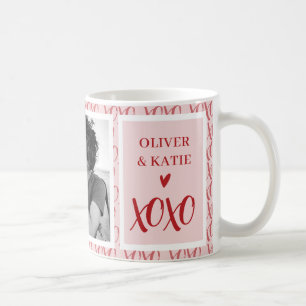 Caneca De Café Feliz Dia dos Namorados Foto do Casal XOXO