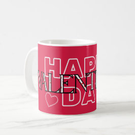Caneca De Café Feliz Dia dos Namorados Moderno