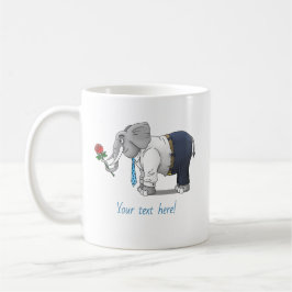 Caneca De Café Feliz Dia dos Namorados para os Elefantes