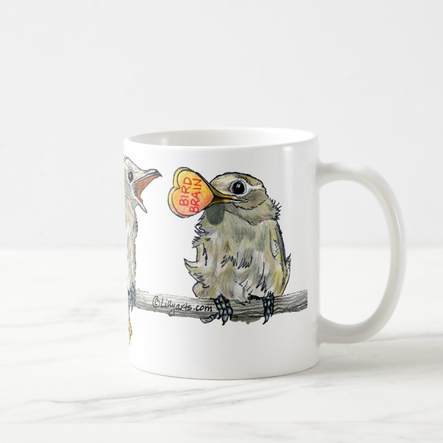 Caneca De Café Feliz Dia dos Namorados Pássaros Mug (Direita)