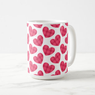 Caneca De Café Feliz dia dos namorados rosa corações
