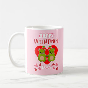 Caneca De Café FELIZ DIA DOS NAMORADOS Urso Pérola Fofa Par
