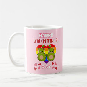 Caneca De Café FELIZ DIA DOS NAMORADOS Urso Pérola Fofo Par LGBT