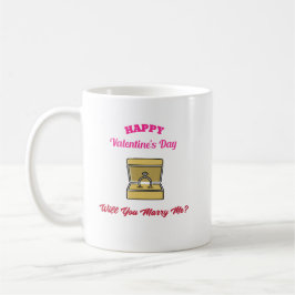 Caneca De Café Feliz Dia dos Namorados Você Quer Casar Comigo?