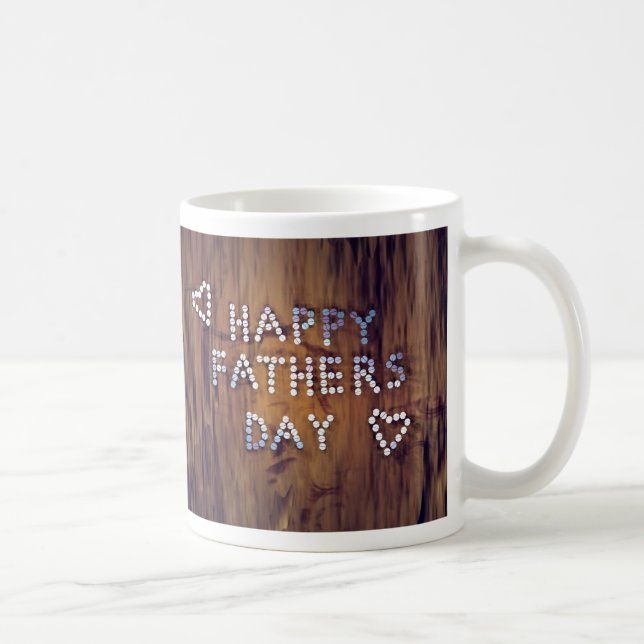 Caneca De Café Feliz Dia dos Pais com Aparência de Madeira (Direita)