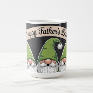 Caneca De Café "Feliz Dia dos Pais" Trio de Gnomo Verde