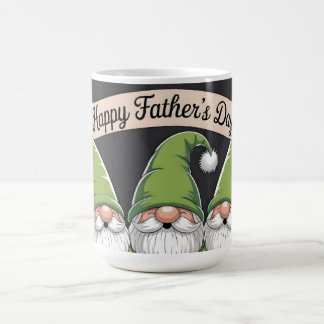 Caneca De Café "Feliz Dia dos Pais" Trio de Gnomo Verde