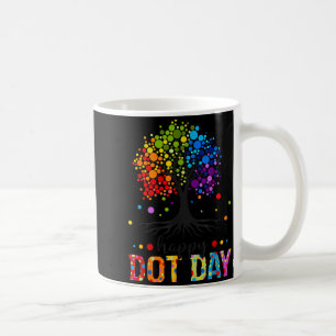 Caneca De Café Feliz Dia dos Pontos Coloridos Pontinhos Árvore Pr