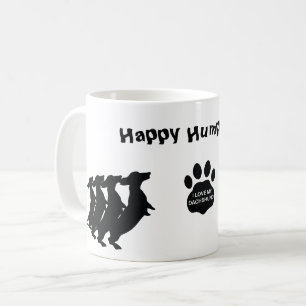 Caneca De Café Feliz Dia Hump Dachshund Mug