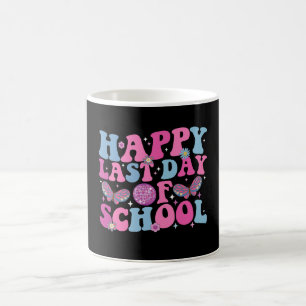 Caneca De Café Feliz Dia Passado Da Bola De Disco Na Escola, Retr