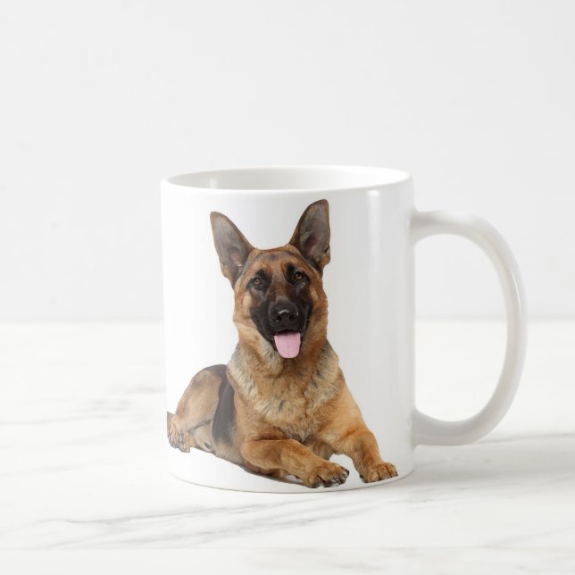 Caneca de café feliz do german shepherd (Direita)