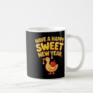 Caneca De Café Feliz Doce Ano Novo Ganso Biscoito Rosh Hashanah