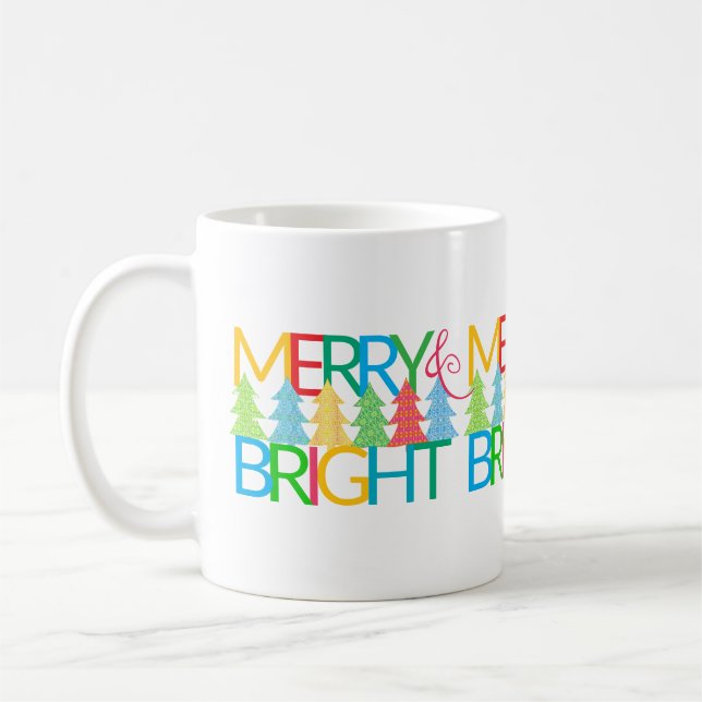 Caneca De Café Feliz e Bright Pata de Natal (Esquerda)