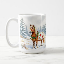 Caneca De Café Feliz e Brilho, Holly Jolly Shetland Pony Christma