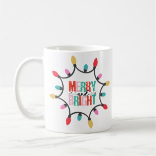 Caneca De Café Feliz e mochila de café clara de chritmas brilhant
