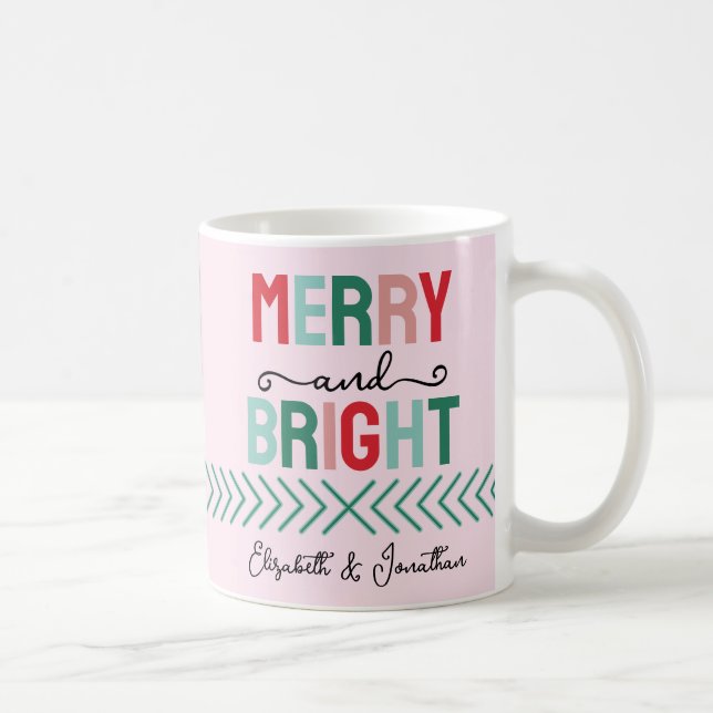 Caneca De Café Feliz e Natal brilhante (Direita)