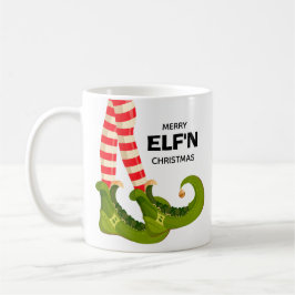 Caneca De Café Feliz Elf'n Natal