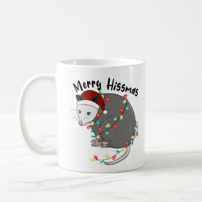 Caneca De Café Feliz engraçada Hissmas Ogambm (Esquerda)