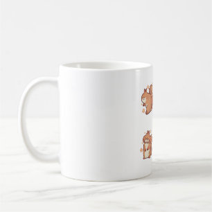 Caneca De Café Feliz esquilo vermelho Delight � Bela Arte Animal
