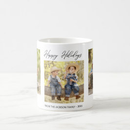 Caneca De Café Feliz feriado 3 foto colagem família café mug