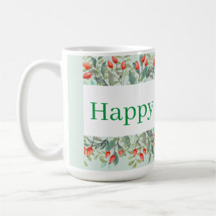 Caneca De Café Feliz Feriados! Verde