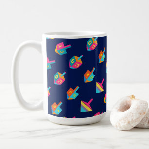 Caneca De Café Feliz Festival de Hanukkah dreidel Decoração de Fe
