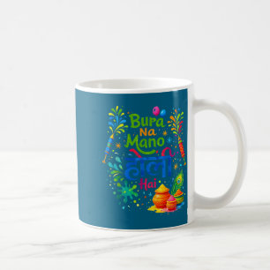 Caneca De Café Feliz festival holi cores da Índia bura na mano ho