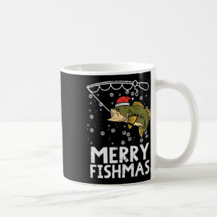 Caneca De Café Feliz Fishmas Peixe Pescaria Natal Papai Homens