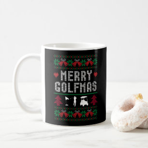 Caneca De Café Feliz Golfe Golfe Golfe Golfe no Natal Feio