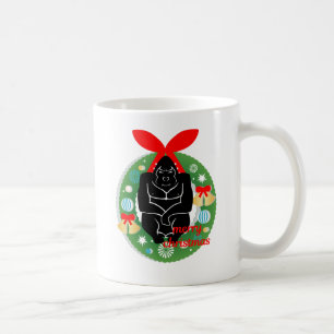 Caneca De Café Feliz gorila de natal