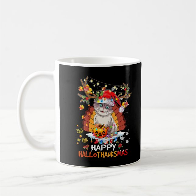 Caneca De Café Feliz Hallothanksmas 2021Feliz de Dia das Bruxas d (Esquerda)