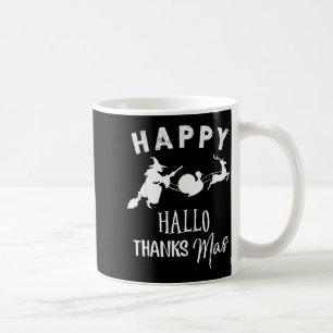 Caneca De Café Feliz Hallothanksmas Dia das Bruxas Ação de Graças